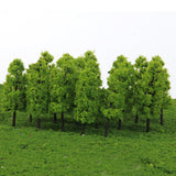 60Piece 1/200 1/250 N Scale Green Painted Tree Models for Railroad Dioramas