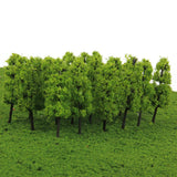 Maxbell 8xPagoda Trees Model Train Railroad Scenery 1:200 20pcs Dark and Light Green