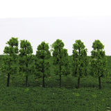 Maxbell 6xPagoda Trees Model Train Railroad Scenery 1:200 20pcs Dark and Light Green