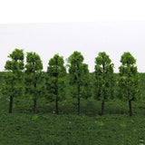 60Piece 1/200 1/250 N Scale Green Painted Tree Models for Railroad Dioramas