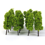 Maxbell 6xPagoda Trees Model Train Railroad Scenery 1:200 20pcs Dark and Light Green