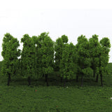 Maxbell 8xPagoda Trees Model Train Railroad Scenery 1:200 20pcs Dark and Light Green
