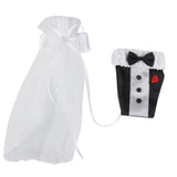Maxbell 23xBride Groom Dress Wedding Wine Glass Champagne Cup Cover Decoration 2pcs