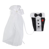 Maxbell 23xBride Groom Dress Wedding Wine Glass Champagne Cup Cover Decoration 2pcs