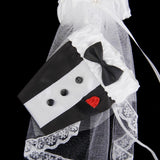 Maxbell 23xBride Groom Dress Wedding Wine Glass Champagne Cup Cover Decoration 2pcs