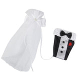 Maxbell 23xBride Groom Dress Wedding Wine Glass Champagne Cup Cover Decoration 2pcs