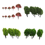 Maxbell 8x20x Model Trees Scenery 1:100 HO Scale Tree Landscape Layout Dark Green