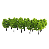 Maxbell 4x20x Model Trees Scenery 1:100 HO Scale Tree Landscape Layout Light Green
