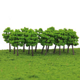 Maxbell 3xPlastic Model Trees Train Railroad Scenery 1:250 40pcs Green