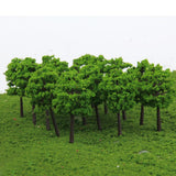 Maxbell 4xPlastic Model Trees Train Railroad Scenery 1:250 40pcs Green