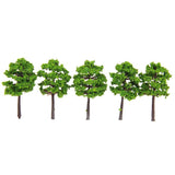 Maxbell 3xPlastic Model Trees Train Railroad Scenery 1:250 40pcs Green
