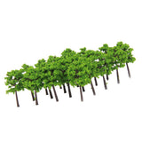 Maxbell 3xPlastic Model Trees Train Railroad Scenery 1:250 40pcs Green