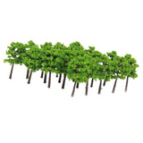 Maxbell 4xPlastic Model Trees Train Railroad Scenery 1:250 40pcs Green
