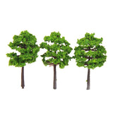 Maxbell 3xPlastic Model Trees Train Railroad Scenery 1:250 40pcs Green