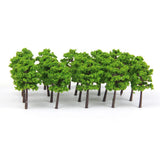 Maxbell 3xPlastic Model Trees Train Railroad Scenery 1:250 40pcs Green