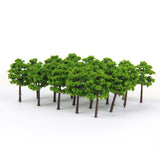 Maxbell 3xPlastic Model Trees Train Railroad Scenery 1:250 40pcs Green