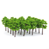 Maxbell 3xPlastic Model Trees Train Railroad Scenery 1:250 40pcs Green