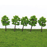 Maxbell 3xPlastic Model Trees Train Railroad Scenery 1:250 40pcs Green