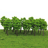 Maxbell 3xPlastic Model Trees Train Railroad Scenery 1:250 40pcs Green