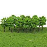 Maxbell 3xPlastic Model Trees Train Railroad Scenery 1:250 40pcs Green