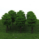 Maxbell 4xPlastic Model Trees Train Railroad Scenery 1:250 40pcs Dark Green