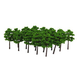 60Piece 1/200 1/250 N Scale Green Painted Tree Models for Railroad Dioramas