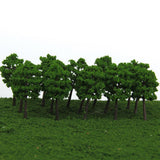 60Piece 1/200 1/250 N Scale Green Painted Tree Models for Railroad Dioramas