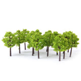 Maxbell 3xPlastic Model Trees Train Railroad Scenery 1:250 40pcs Light Green