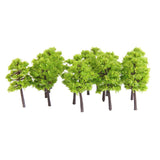 Maxbell 3xPlastic Model Trees Train Railroad Scenery 1:250 40pcs Light Green