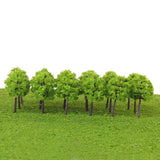 Maxbell 4xPlastic Model Trees Train Railroad Scenery 1:250 40pcs Light Green