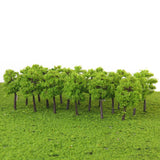 Maxbell 3xPlastic Model Trees Train Railroad Scenery 1:250 40pcs Light Green