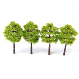 Maxbell 3xPlastic Model Trees Train Railroad Scenery 1:250 40pcs Light Green