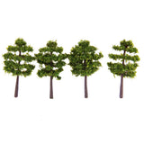 Maxbell 3xPlastic Model Trees Train Railroad Scenery 1:250 40pcs Deep Green