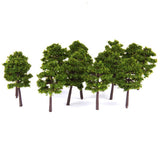 Maxbell 3xPlastic Model Trees Train Railroad Scenery 1:250 40pcs Deep Green