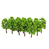 Maxbell 8x20Pcs Plastic Model Tress Train Railroad Scenery 1:150 Scale Light Green Kit
