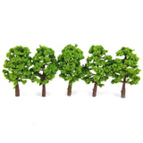 Maxbell 8x20Pcs Plastic Model Tress Train Railroad Scenery 1:150 Scale Light Green Kit