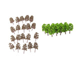 Maxbell 80 Pcs Plastic Model Tree Train Railroad Scenery 1:150 Scale