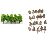 Maxbell 80 Pcs Plastic Model Tree Train Railroad Scenery 1:150 Scale