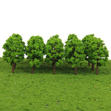 Maxbell 6x20Pcs Plastic Model Tress Train Railroad Scenery 1:150 Scale Light Green Kit