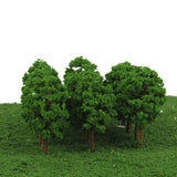 Maxbell 8x20Pcs Plastic Model Tress Train Railroad Scenery 1:150 Scale Green Props Kit