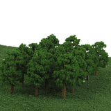 Maxbell 8x20Pcs Plastic Model Tress Train Railroad Scenery 1:150 Scale Green Props Kit