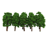 Maxbell 8x20Pcs Plastic Model Tress Train Railroad Scenery 1:150 Scale Green Props Kit