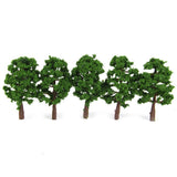 Maxbell 8x20Pcs Plastic Model Tress Train Railroad Scenery 1:150 Scale Green Props Kit