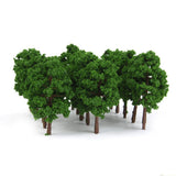 Maxbell 8x20Pcs Plastic Model Tress Train Railroad Scenery 1:150 Scale Green Props Kit