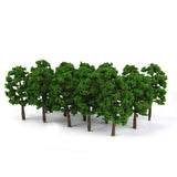 Maxbell 8x20Pcs Plastic Model Tress Train Railroad Scenery 1:150 Scale Green Props Kit