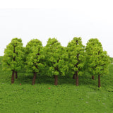 Maxbell 9x20Pcs Plastic Model Tress Train Railroad Scenery 1:150 Light Green Props Kit