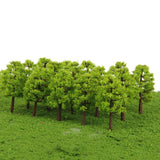 Maxbell 9x20Pcs Plastic Model Tress Train Railroad Scenery 1:150 Light Green Props Kit