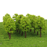 Maxbell 9x20Pcs Plastic Model Tress Train Railroad Scenery 1:150 Light Green Props Kit