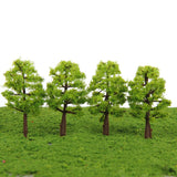 Maxbell 9x20Pcs Plastic Model Tress Train Railroad Scenery 1:150 Light Green Props Kit