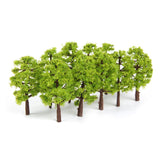 Maxbell 9x20Pcs Plastic Model Tress Train Railroad Scenery 1:150 Light Green Props Kit